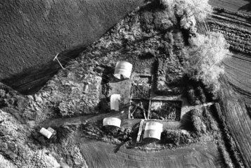 Luftbildaufnahme der Fundstelle Unfriedshausen-West, 1995.